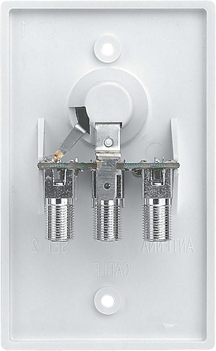 White Winegard RV-7042 Power Supply Wall Plate - Back Terminal View | United RV Parts