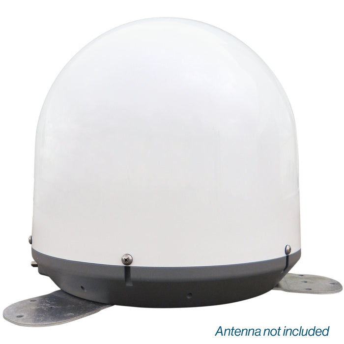 Winegard RK-2000 Roof Mount Kit Installed on Pathway X1 Satellite Dish - Front View | United RV Parts
