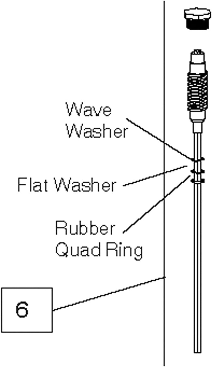 Winegard Antenna Assembly Diagram Showing Wave Washer and Rubber Quad Ring | United RV Parts