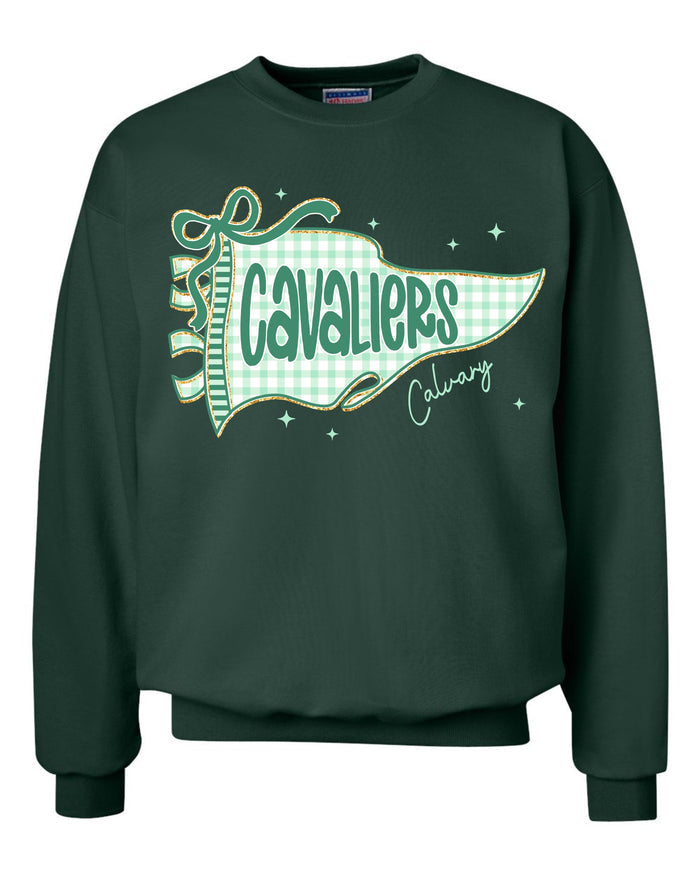 Youth Cavaliers Gingham Pennant Flag Sweatshirt