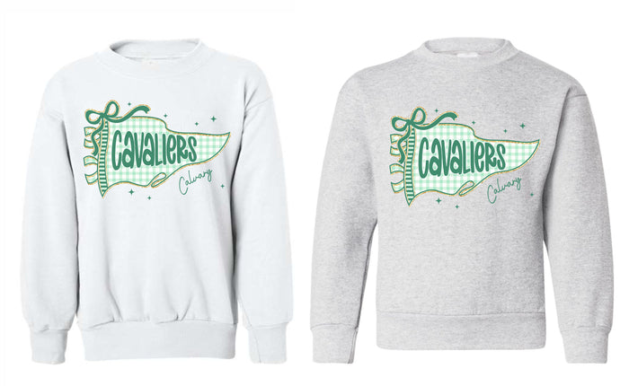 Youth Cavaliers Gingham Pennant Flag Sweatshirt