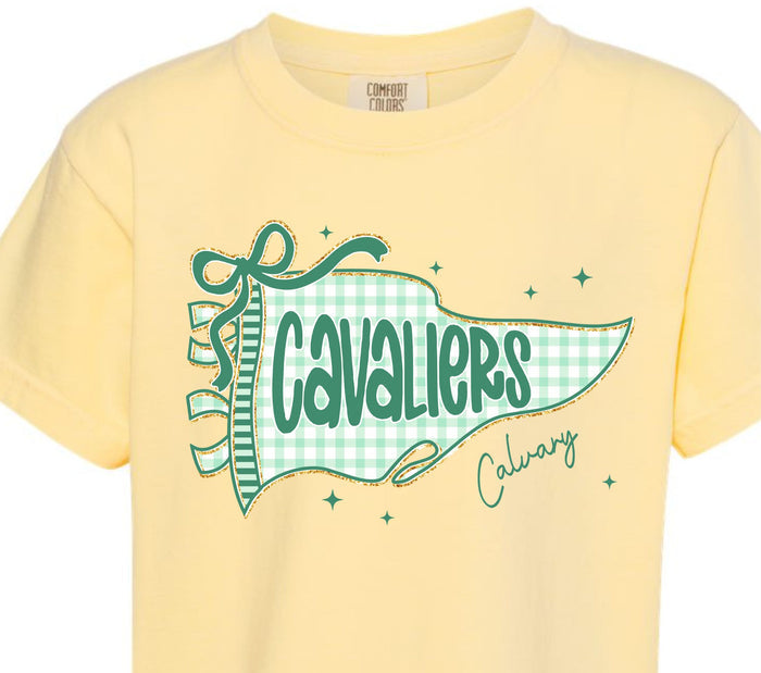 Youth Cavaliers Gingham Pennant Flag T-shirt