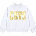 YOUTH CAVS Yellow Gingham Mock Neck Sweatshirt