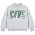 YOUTH Green Gingham Mock Neck Sweatshirt